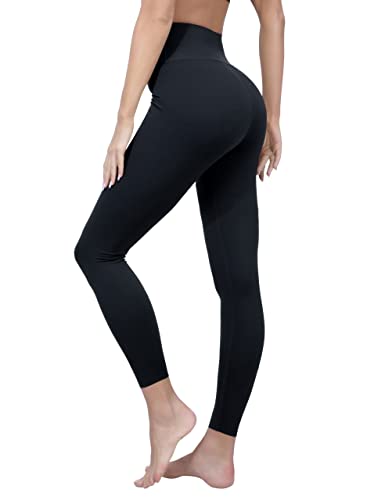 Image of AKASO Womens High Waisted Yoga Pants, 7 /8 Length Workout Leggings Naked Feeling Tummy Control Tights