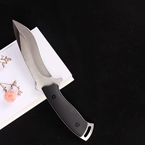 Masalong Kni227 Dog Leg Straight Fxied Blade Bowie Full Tang Hunting Knife With Leather Sheath For Camping, Hiking, Survival #TOP4