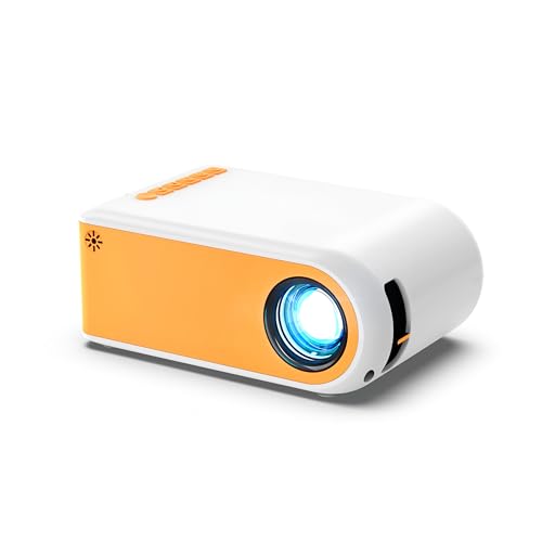Image of Mini Projector with WiFi and Bluetooth, Movie Projector with HDMI/USB/Type-c Input Port, Portable Projector for Indoor Outdoor Use (Yellow)