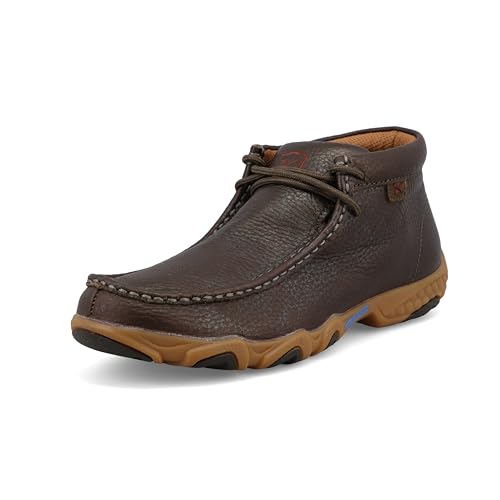 Image of Twisted X Women's Chukka Driving Moc, Moc Toe with CellStretch, Opal Brown, 5.5 M