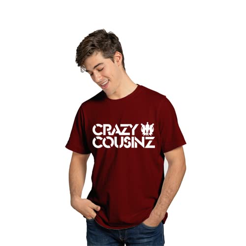 Image of Feel Good Crazy Cousins Family Matching Cotton Multi Colored Printed T-Shirt