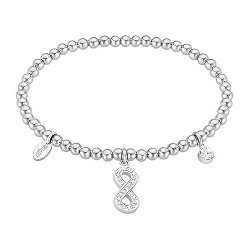 LOTUS STYLE Pulsera Acero Inoxidable Mujer LS2170-2/6 - Pulsera Trébol 4 Hojas...