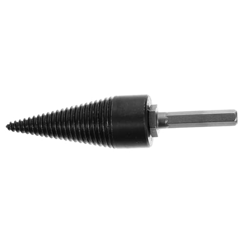 DIYEAH Broca Astilladora Leña Vástago Hexagonal Antideslizante Herramienta para Partir Madera Doméstica Acero Resistente Fácil Instalación