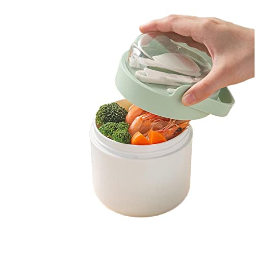 Thermos per Alimenti,Pallone for Alimenti Multifunzionale a Prova di Perdite in Acciaio Inossidabile,Contenitori for Alimenti Caldi Portatili con Cucchiaio,for Picnic Ufficio ( Color : Green , Size :
