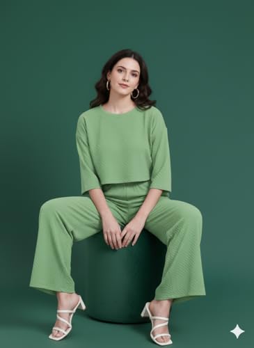 Image of Zilcon Women Bricks Wool 2 Piece Sets for Women Casual Summer Travel Vacation Outfits Pajama Sets Cap Sleeve Lounge Set
