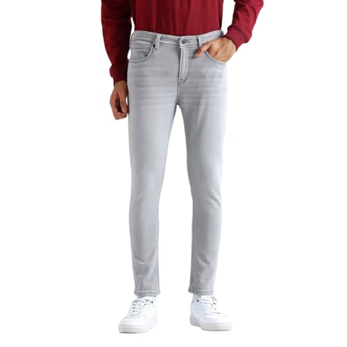Image of Pepe Jeans Men's Tapered Fit Jeans | Mid Rise | Chinox | Jeans for Man