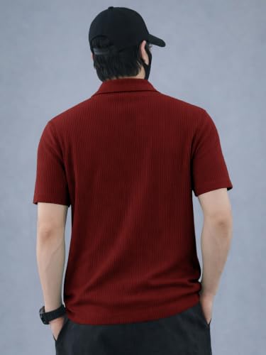 Image of Noble Monk Men's Solid Regular Fit Polo Shirt