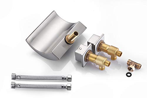 Sumerain S2091NW Roman Tub Faucets Brushed Nickel,Waterfall Spout thumb #8