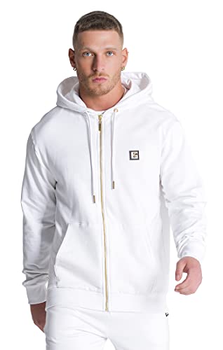 Gianni Kavanagh Herren Weiß Spiegel Hoodie Jacke, XS Cover