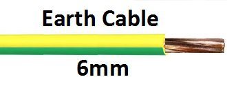 EARTH CABLE GREEN & YELLOW 6491X PER METER SIZE 6MM by SEL