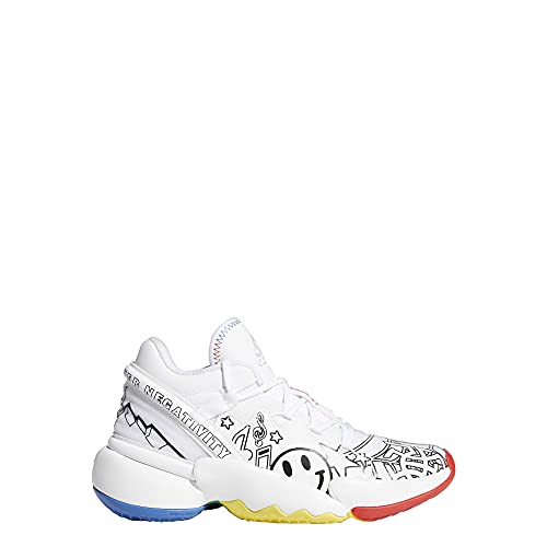 adidas D.O.N. Issue 2 Basketball Shoe, White/Red/Blue, 6 US Unisex Big Kid2