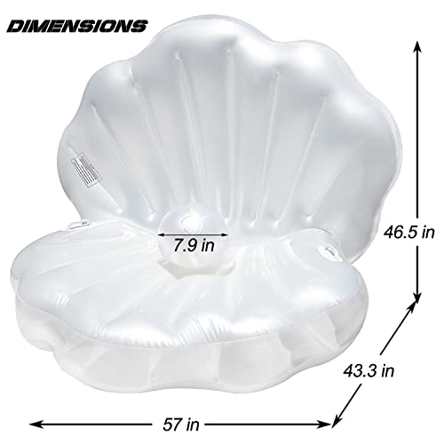 Triumpeek Inflatable Seashell Pool Float, Blow Up Giant Clam Floatie With Pearl Ball, Shell Pool Floating Ride On Raft Chair For Swimming Pool Summer Beach Party For Adults #TOP2