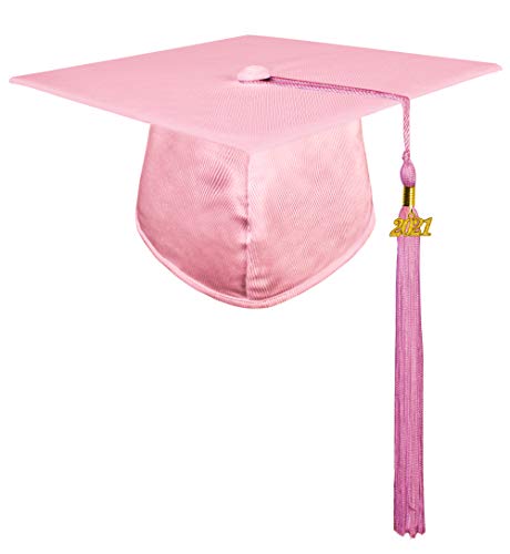 GraduationMall Shiny Kindergarten and Preschool Graduation Cap with 2022 Tassel Pink