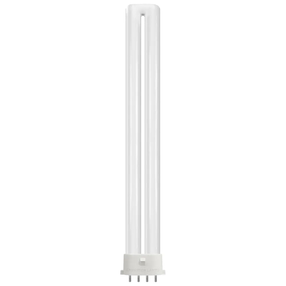 Crompton Lamps LED PLS-E 5W 2G7 Single Turn SE-Type Direct to Mains (11W Equivalent) 3000K Warm White Opal 680lm 4-Pin Push Fit Light Bulb