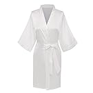 Old-to-new Women‘s Short Silk Kimono Robes Nightgown Satin Bathrobe Wedding Party Robe
