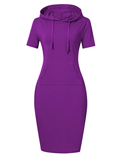 MISSKY women's casual hoodie dress