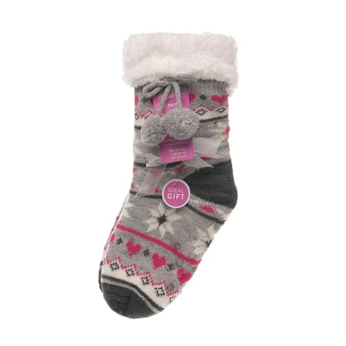 Premium Girls' Fluffy Sherpa Fleece Lining Christmas Socks with Non Slip Gripper Warm Winter Soft Fuzzy Socks2