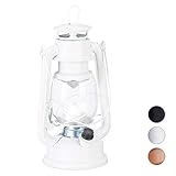 Eléctrico: lámpara decorativa en blanco con luz regulable; funciona con dos pilas mono d lr20 (no incluidas)