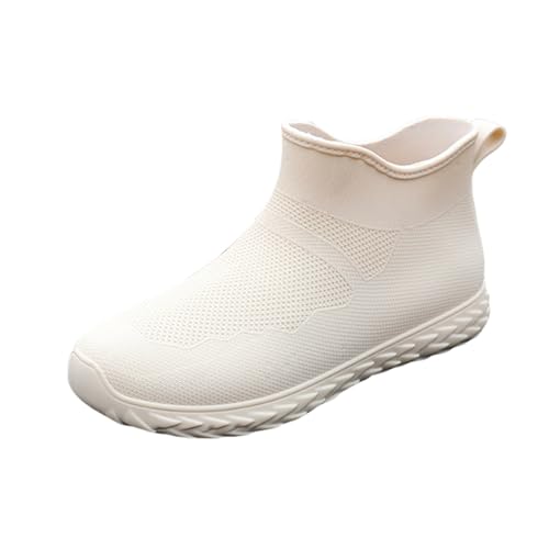 Botas de agua para mujer, antideslizantes, con parte inferior gruesa, fáciles de poner y quitar, cómodas, resistentes al agua, fáciles de limpiar, transpirables, para jardín, patio, trabajo, estilo