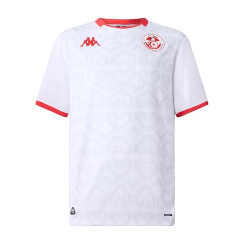 Camiseta Kombat Away Túnez Fútbol Oficial Blanco Hombre, color blanco y rojo, XL