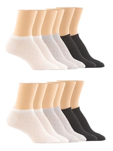 Felina Texture Mesh No-Show Socks 6-Pack3