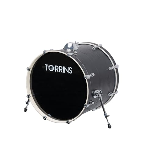 Image of TempoX Professional 5-Piece Acoustic Drum Set with 2 Cymbals & Hi-Hat (Black) | Heavy-Duty Double Braced Stands | Complete Full Drum Set Kit for Practice & Performance