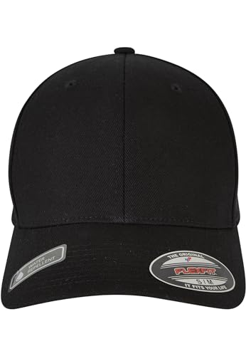 Flexfit Wooly Combed Waterrepellent Baseball Cap, Black, L/XL