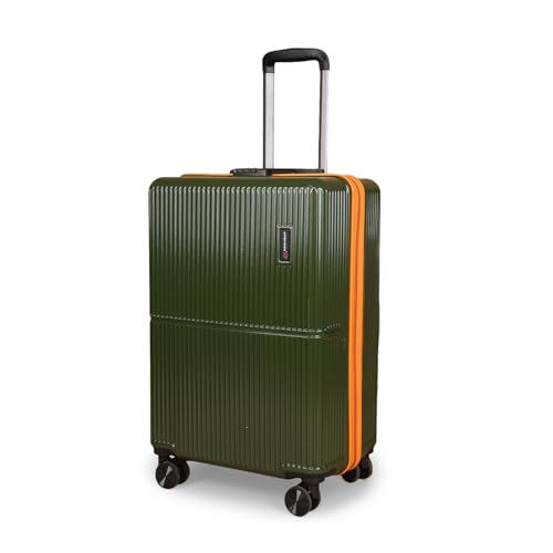 Image of Move-Meant Cabin Glide Small 55Cm Suitcase 8 Wheels Number Lock Poly Carbonate MAT. Green Trolley Bag for Men & Women | 360 Degree Wheeling System Luggage | Trolley Bags for Travel
