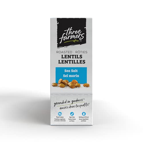 Three Farmers Roasted Lentils | Sea Salt | 12 Pack – 1.4Oz Snack Packs | Gluten-Free | Vegan | Kosher | Plant Protein | High Fibre | Low Fat thumb #5