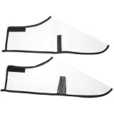 Luxshiny 2 Pairs Barber Shoe Covers Overshoes Adjustable Boot Protectors with Plastic and Cloth Material, Universal Fit, Easy to Clean, for Commercial Kitchens and Home Cooking Spaces, Size