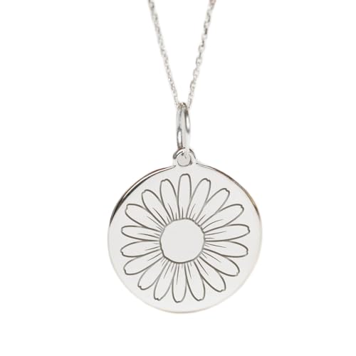 Pendentif marguerite en argent 925 le cadeau d'anniversaire symbolique idéal