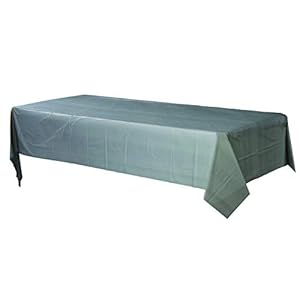 Amscan 77015-18 – tafelkleed zilver, plastic, afmeting 137 x 274 cm