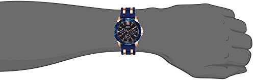 Guess Silicone Chronograph Blue Dial Men Watch-W0366G4, Blue Band - Image 4