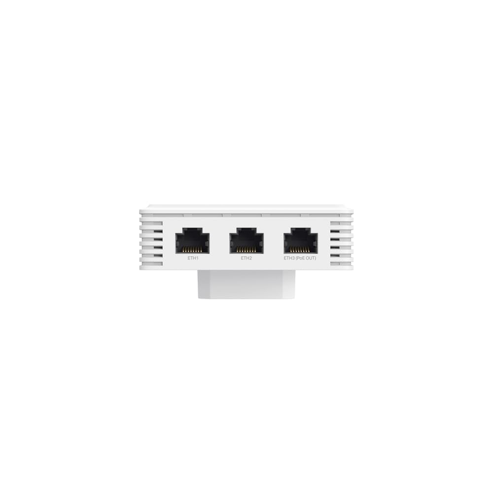 TP-Link Omada EAP725-Wall Wi-Fi 7 Wall Plate Access Point BE3600, 2882Mbit/s 5GHz + 688Mbit/s 2.4GHz, 1×2.5G PoE-In & Pass-Through, 2×Gigabit Downlink, Mesh & Seamless Roaming, Cloud Managed