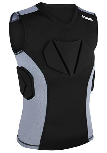 Soared Youth Baseball Chest Protector - High-Density XPE Foam, Padded Compression Shirt for Softball Football Lacrosse