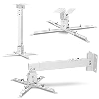 Overmax Ceiling Mount Projektorhalterung bis zu 20 kg, verstellbare Länge 25 Grad Winkelverstellung, Hergestellt aus Stahl, Wand- und Deckenmontage, leichte und stabile Konstruktion