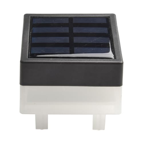 NiuLumea Square Solar Powered Pillar Light Outdoor Garden, IP44 Waterproof Fence Post Cap Lamp with White/Warm Light, 2.76"" Compatible 7x7cm Aluminum PVC Pipe - Image 8