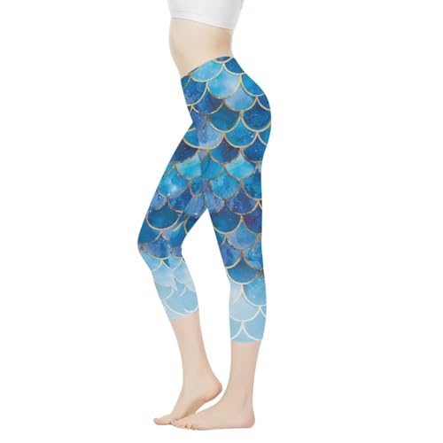 Legging de yoga Capri femme pantalon extensible taille haute sport