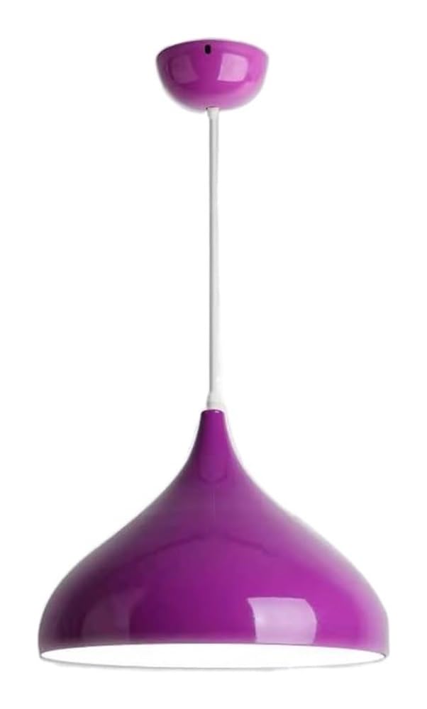 LYMSXAZOU Ceiling Chandelier Lamp, Modern light fixture Nordic Dining Room Pendant Light Single Head Macaron Chandeliers Aluminum Lampshade E27 Creative Colorful Hanging Lamp for Kitchen Islan