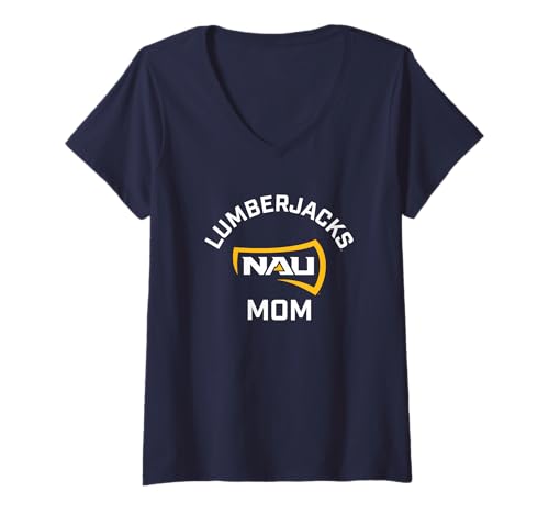Womens Northern Arizona NAU Lumberjacks Arched Mom V-Neck T-Shirt