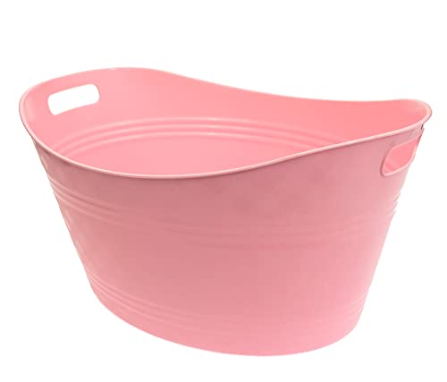 Plastic Reusable Party BBQ Summer Party Drinks Wine Beer Ice Bucket Bowl Choice of Sizes (Large, Pink)