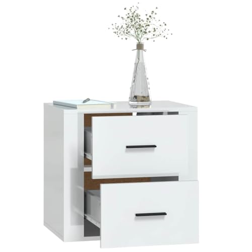 Table de chevet murale haut de gamme en bois d'ingénierie de style épuré - 6