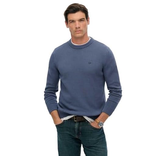 Superdry Preppy Cotton Jumper Pullover Sweater, Soft Navy, L Men´s | Ya disponible en tu tienda friki favorita! En mundofriki.es! Superdry Preppy Cotton Jumper Pullover Sweater, Soft Navy, L Men´s | Ya disponible en tu tienda friki favorita! En mundofriki.es!