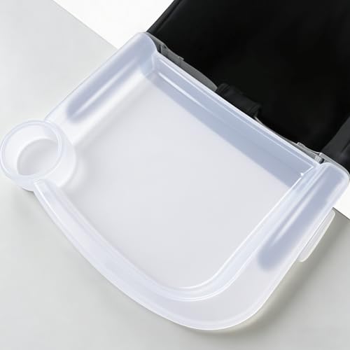 Image of LuQiBabe Clear Plastic Baby Dining Tray Compatible with Ingle-sina Fast Table Chair for Home & Restaurant Use, Portable Clip-On Feeding Tray for Hook-On High Chairs, Dishwasher Safe & BPA Free