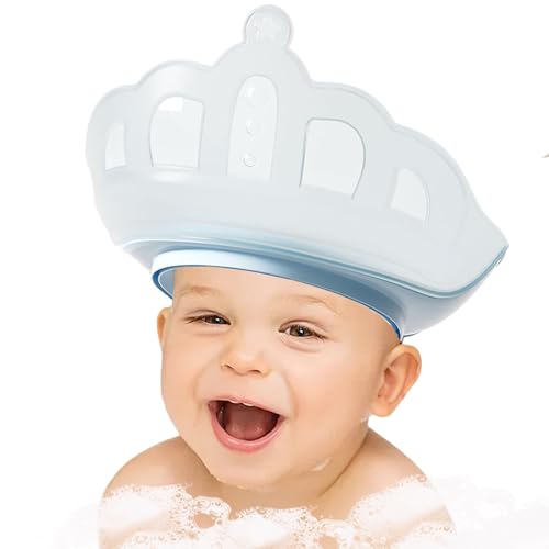 Gorro De Baño Infantil | Sombrero De Baño Ajustable Para Champú | Protección De Ojos Y Orejas En Forma De Corona Para Niñas Niños Familia Amigos