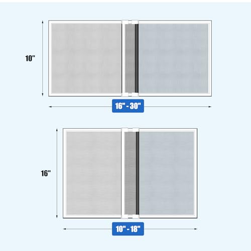 4 Pack Durable Replaceable Window Screen, Horizontal & Vertical Adjustable