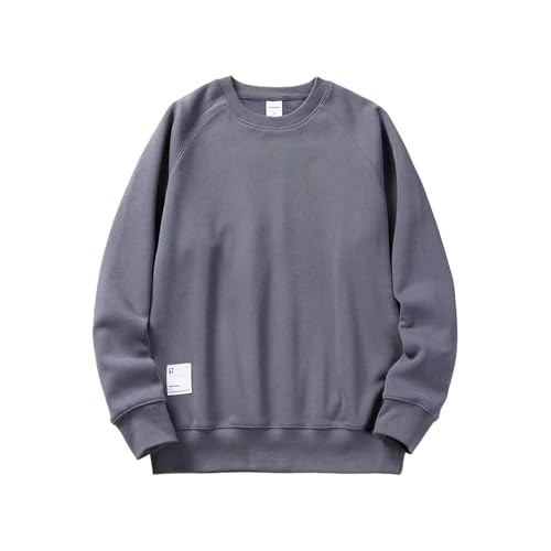 Mens Premium Sweatshirt Fashion O Neck Long Sleeve Fleece Laminated Thicken Warm Casual Loose Hoodie