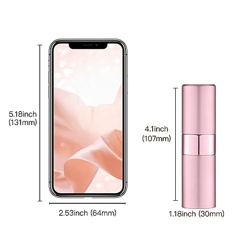 owlyee Perfume Travel Refillable Atomizer Bottle: Cologne Spray Mini for Refill - Empty Fragrance Sprayer for Men - Large Size 20ML Pink