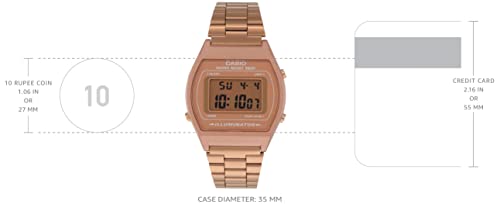 Casio Vintage Series Digital Rose Gold Dial Women's Watch-B640WC-5ADF - Image 4