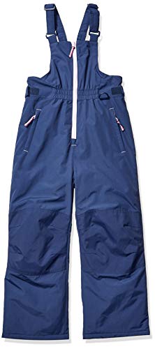 Amazon Essentials Girls' Toddler Water-Resistant Snow Bib, Navy, 2T